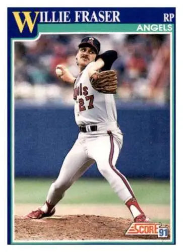 Willie Fraser baseball card from 1991 Score #96 with original gloss and EX/NM condition