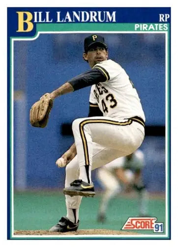 1991 Score Bill Landrum baseball card with original gloss, a collectible Simply Sandoval item