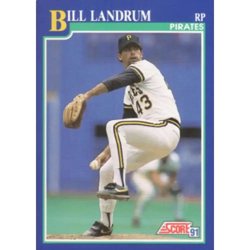 1991 Score #98 Bill Landrum NM-MT Pittsburgh Pirates Baseball Card - Baseball Card Single