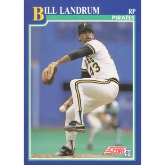 1991 Score #98 Bill Landrum NM-MT Pittsburgh Pirates Baseball Card - Baseball Card Single