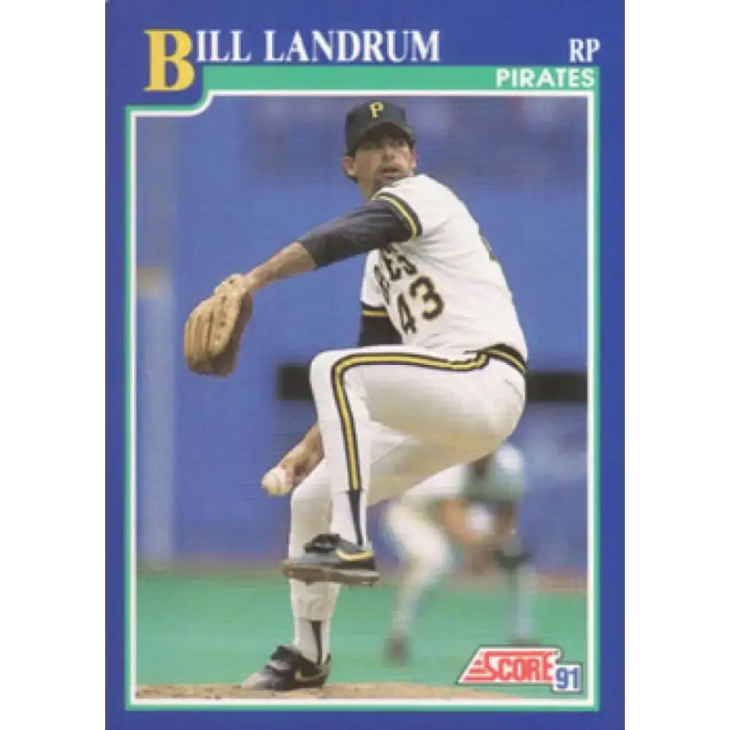 1991 Score #98 Bill Landrum NM-MT Pittsburgh Pirates Baseball Card - Baseball Card Single