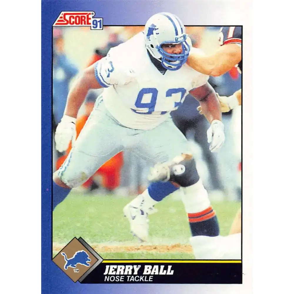 1991 Score #98 Jerry Ball EX Excellent Detroit Lions Football Card - Football Card Single