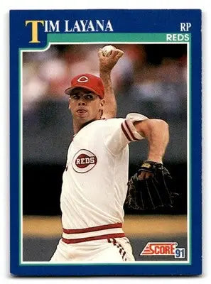 1991 Score Baseball Tim Layana #64 Cincinnati Reds - Baseball Card Single