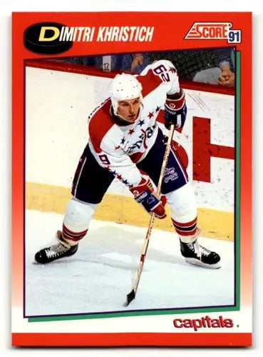 Dimitri Khristich hockey card from 1991 Score Canadian English collection near mint