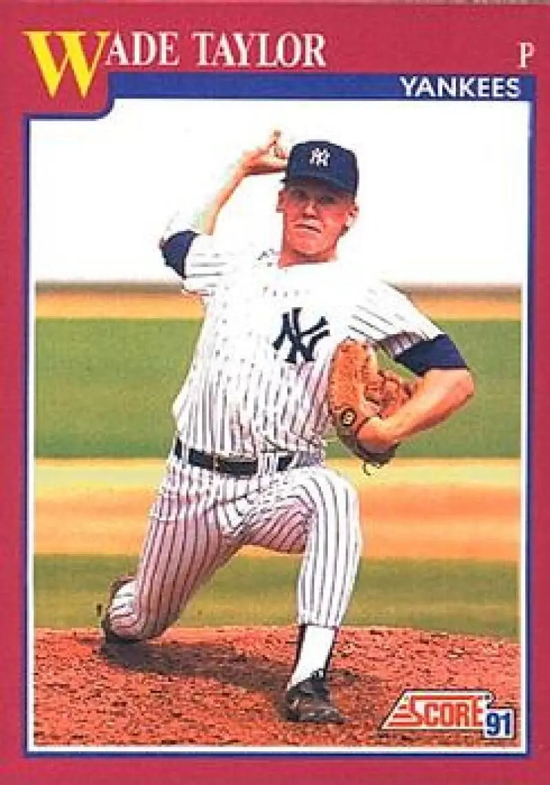 1991 Score Rookie and Traded #100T Wade Taylor NM-MT RC Rookie New York Yankees Baseball Card - Baseball Card Single