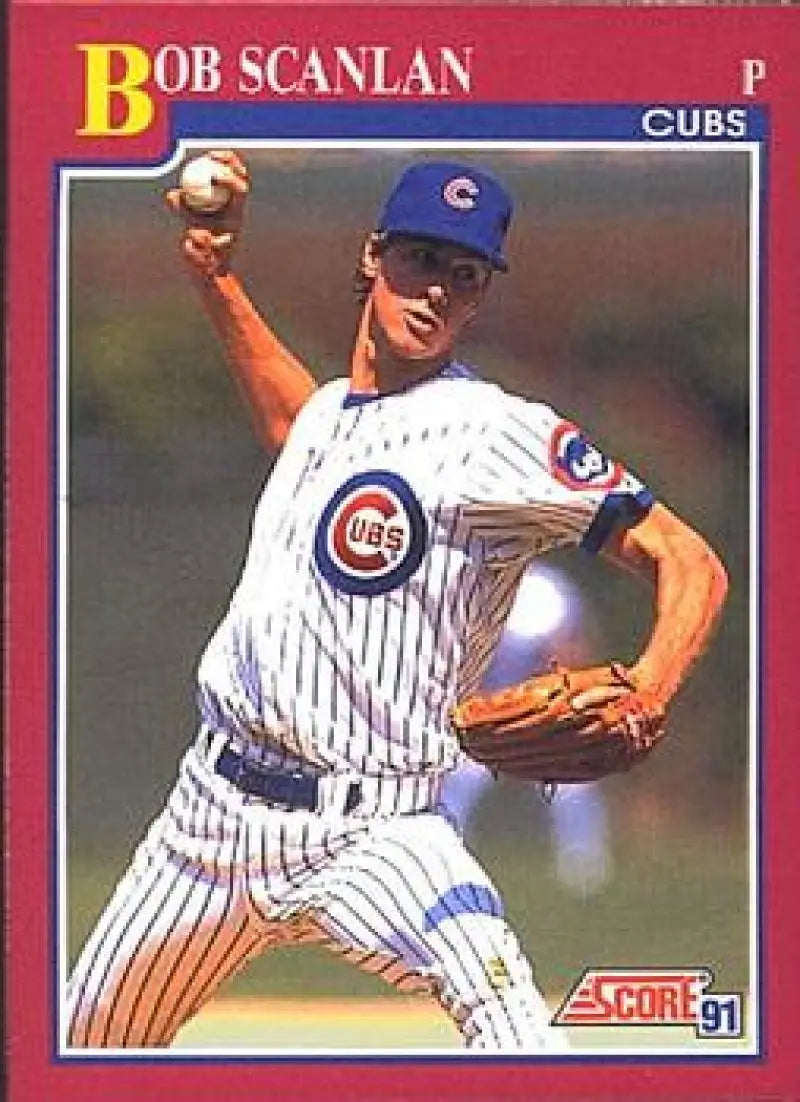 1991 Score Rookie and Traded #102T Bob Scanlan NM-MT RC Rookie Chicago Cubs Baseball Card - Baseball Card Single