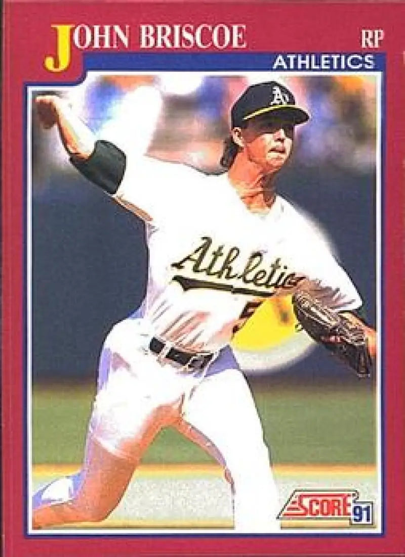 1991 Score Rookie and Traded #108T John Briscoe NM-MT RC Rookie Oakland Athletics Baseball Card - Baseball Card Single