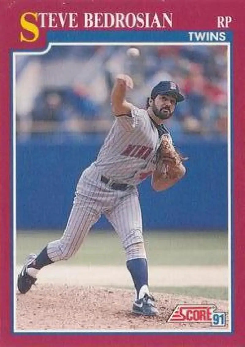 1991 Score Rookie and Traded #14T Steve Bedrosian NM-MT Minnesota Twins Baseball Card - Baseball Card Single