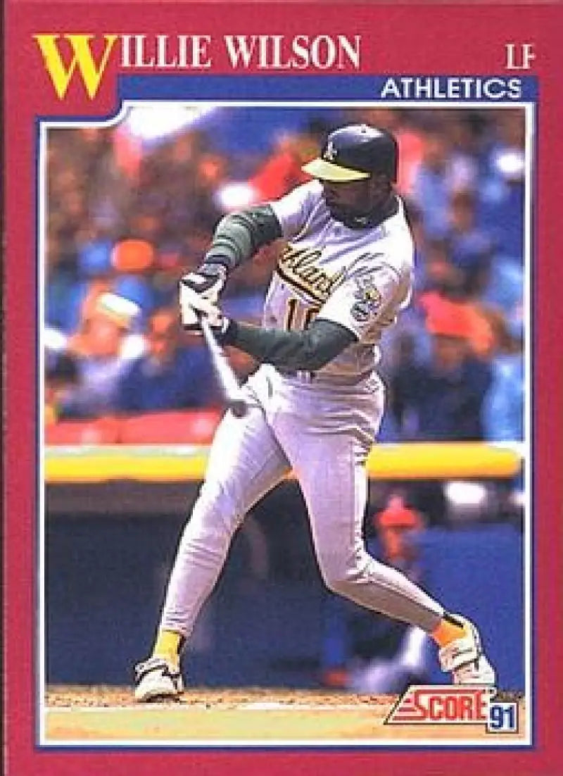 1991 Score Rookie and Traded #15T Willie Wilson NM-MT Oakland Athletics Baseball Card - Baseball Card Single