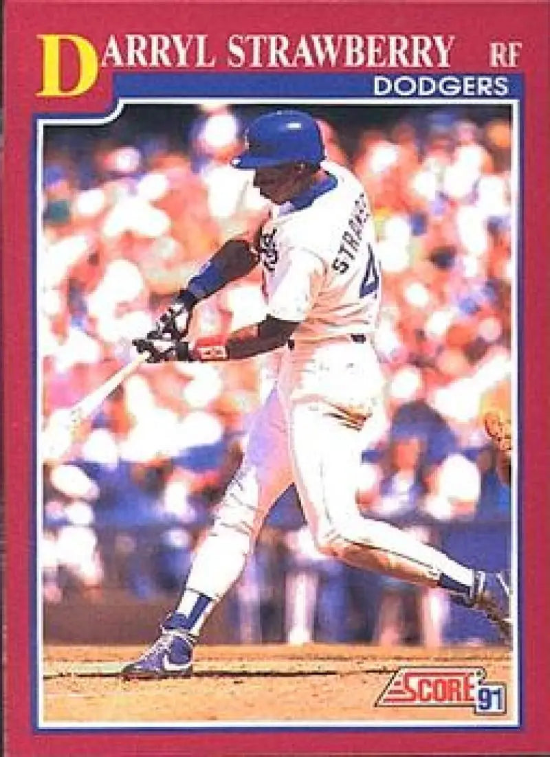 1991 Score Rookie and Traded #16T Darryl Strawberry NM-MT Los Angeles Dodgers Baseball Card - Baseball Card Single