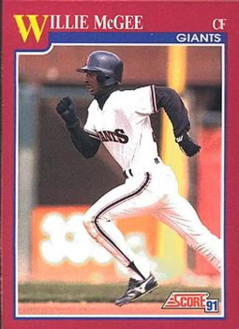 1991 Score Rookie and Traded #19T Willie McGee NM-MT San Francisco Giants Baseball Card - Baseball Card Single