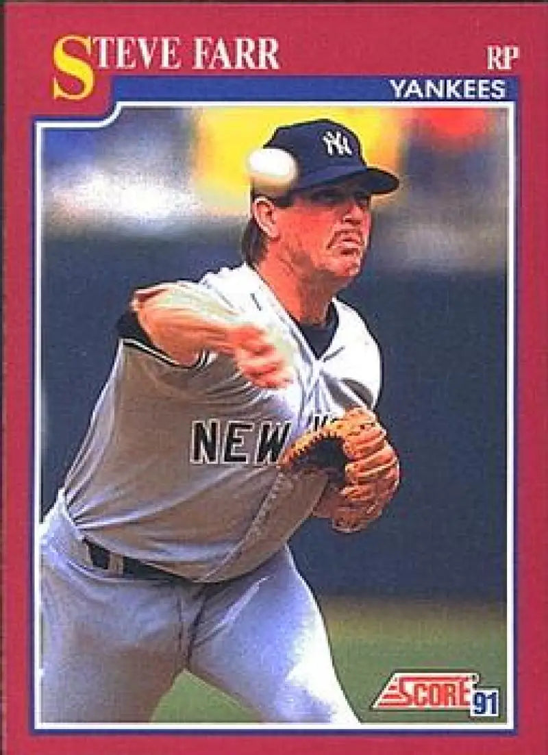 1991 Score Rookie and Traded #21T Steve Farr NM-MT New York Yankees Baseball Card - Baseball Card Single