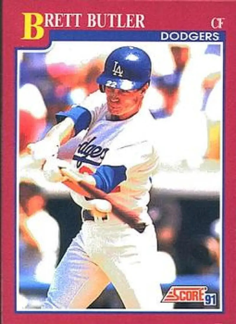 1991 Score Rookie and Traded #23T Brett Butler NM-MT Los Angeles Dodgers Baseball Card - Baseball Card Single