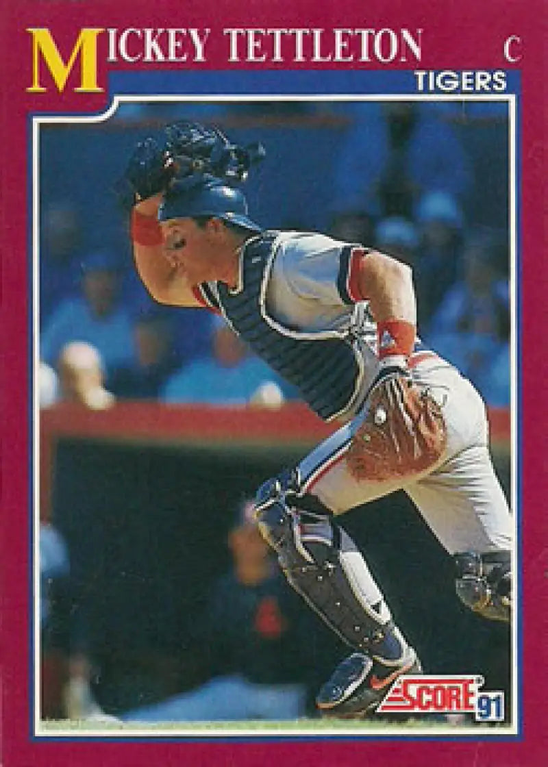 1991 Score Rookie and Traded #25T Mickey Tettleton NM-MT Detroit Tigers Baseball Card - Baseball Card Single