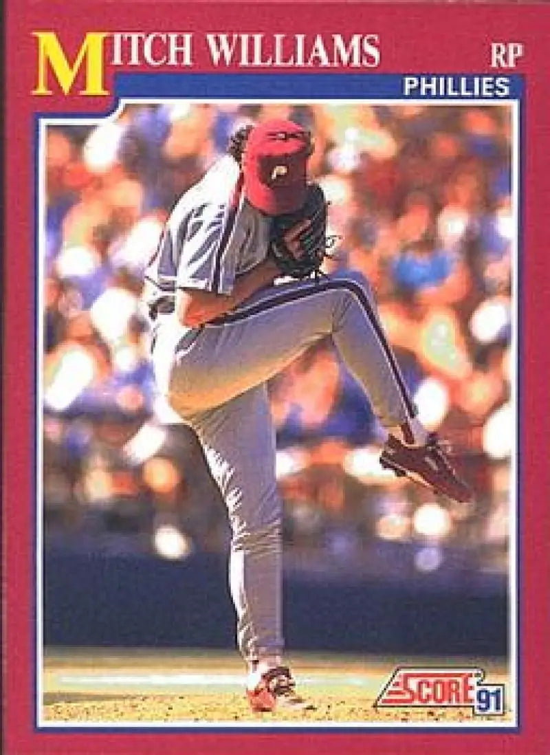 1991 Score Rookie and Traded #27T Mitch Williams NM-MT Philadelphia Phillies Baseball Card - Baseball Card Single
