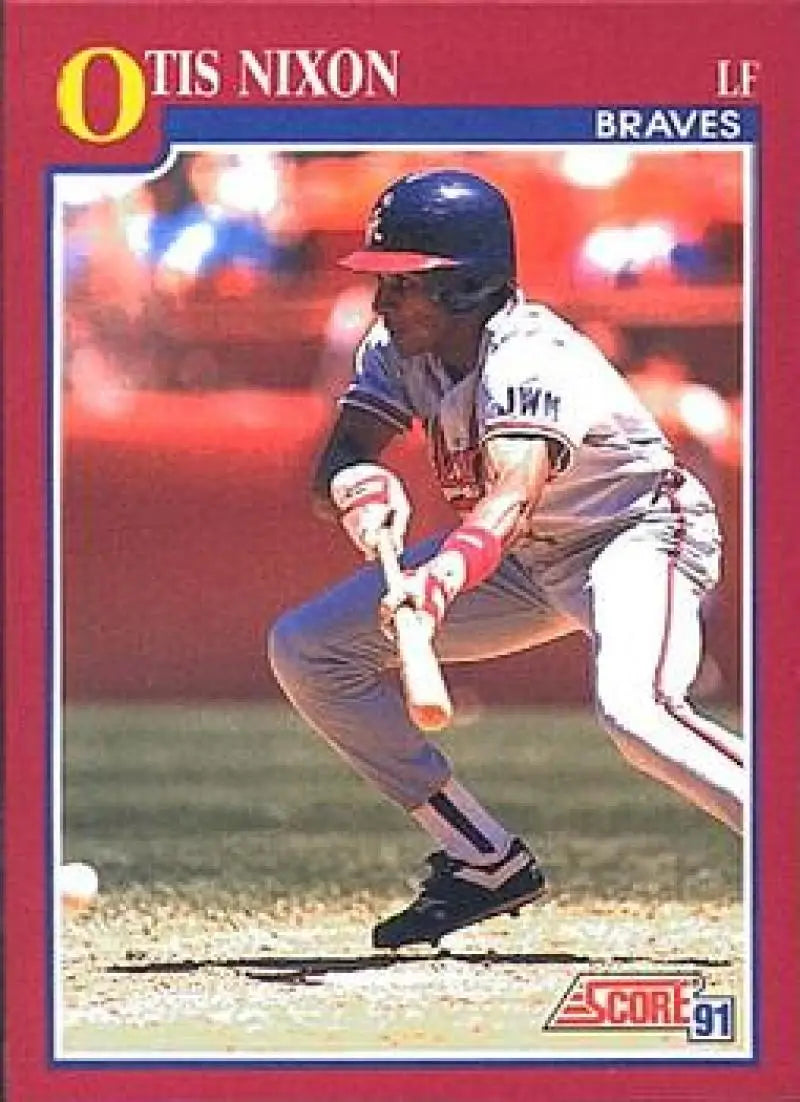 1991 Score Rookie and Traded #29T Otis Nixon NM-MT Atlanta Braves Baseball Card - Baseball Card Single