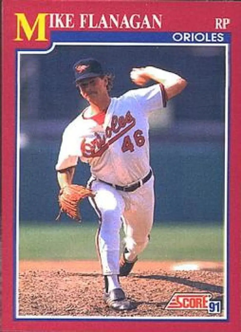 1991 Score Rookie and Traded #2T Mike Flanagan NM-MT Baltimore Orioles Baseball Card - Baseball Card Single