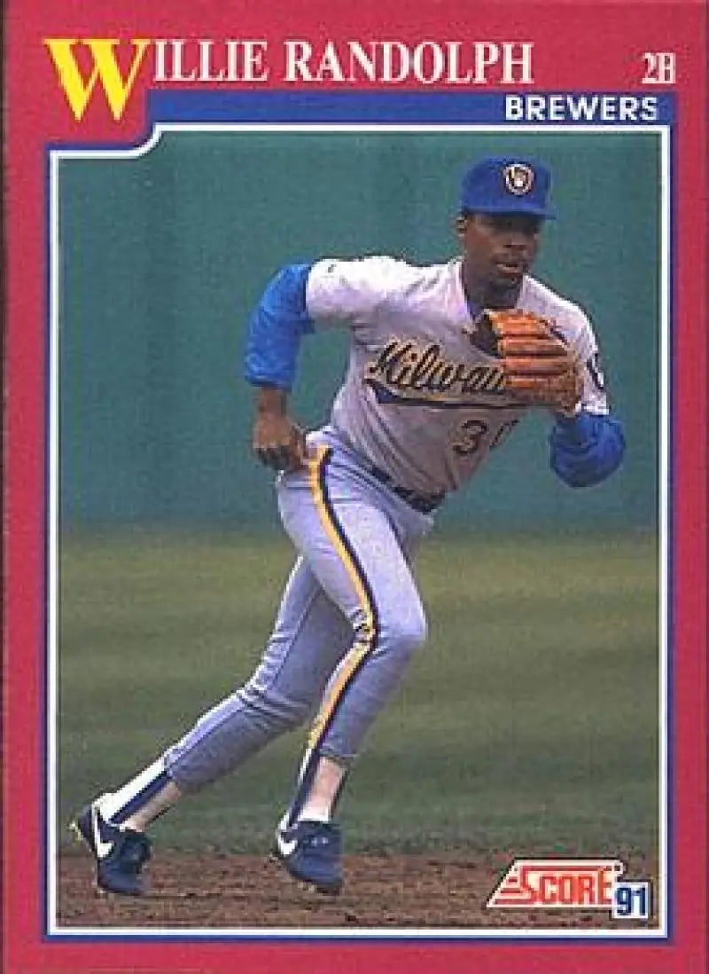 1991 Score Rookie and Traded #35T Willie Randolph NM-MT Milwaukee Brewers Baseball Card - Baseball Card Single