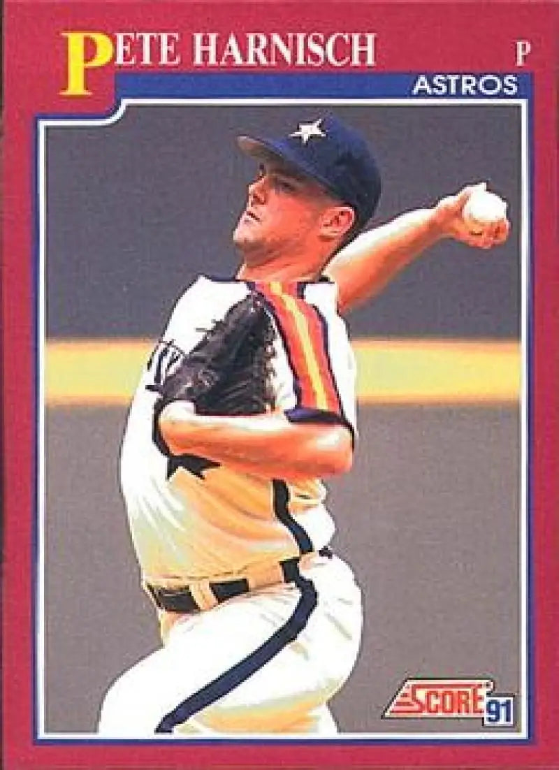 1991 Score Rookie and Traded #36T Pete Harnisch NM-MT Houston Astros Baseball Card - Baseball Card Single