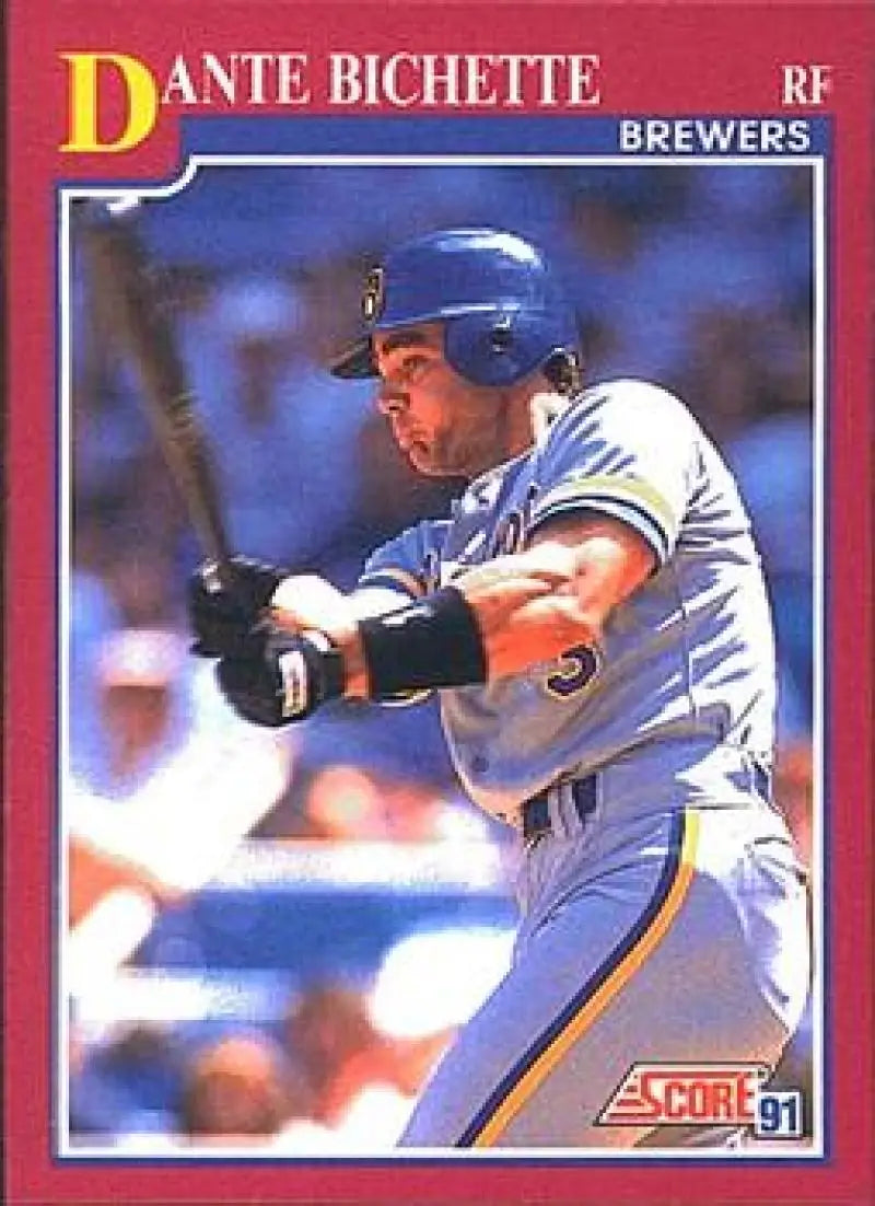 1991 Score Rookie and Traded #37T Dante Bichette NM-MT Milwaukee Brewers Baseball Card