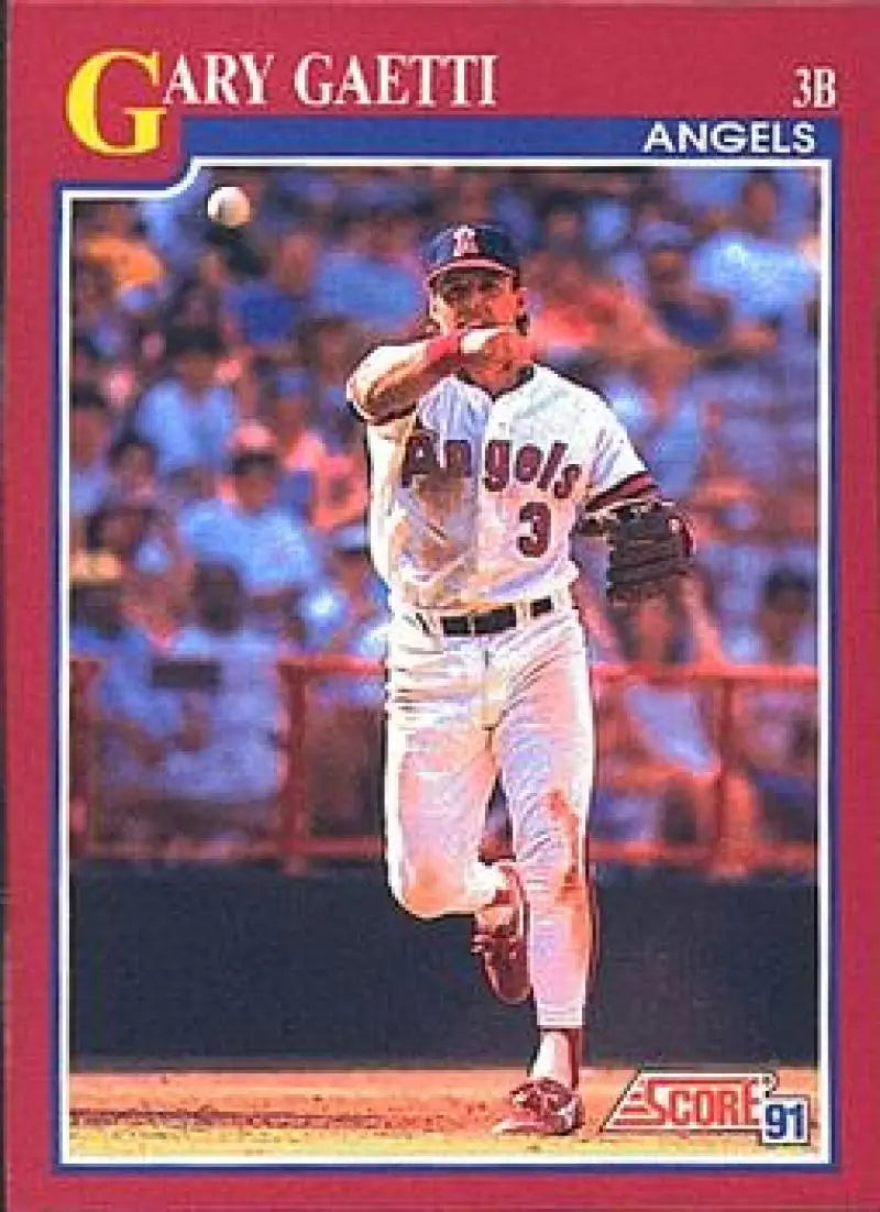 1991 Score Rookie and Traded #39T Gary Gaetti NM-MT California Angels Baseball Card - Baseball Card Single