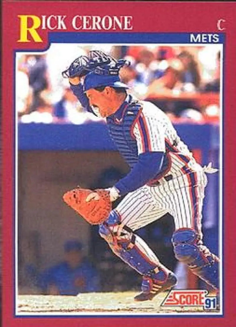 1991 Score Rookie and Traded #41T Rick Cerone NM-MT New York Mets Baseball Card - Baseball Card Single