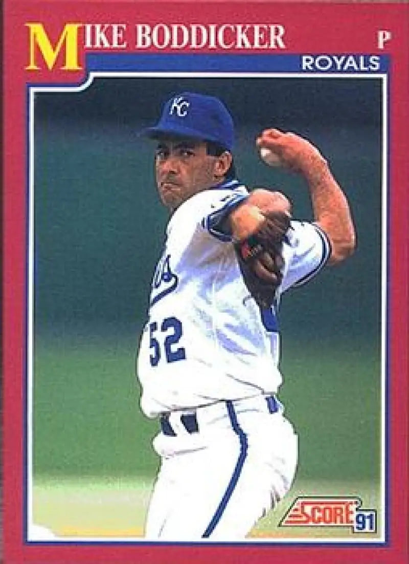 1991 Score Rookie and Traded #45T Mike Boddicker NM-MT Kansas City Royals Baseball Card - Baseball Card Single