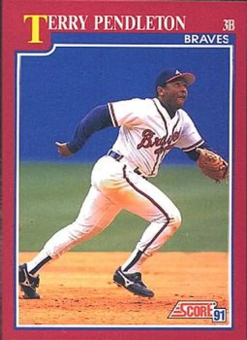 1991 Score Rookie and Traded #50T Terry Pendleton NM-MT Atlanta Braves Baseball Card - Baseball Card Single