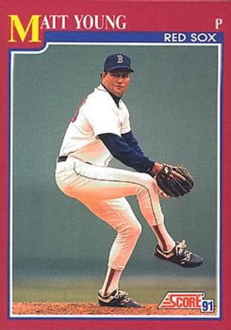 1991 Score Rookie and Traded #54T Matt Young NM-MT Boston Red Sox Baseball Card - Baseball Card Single