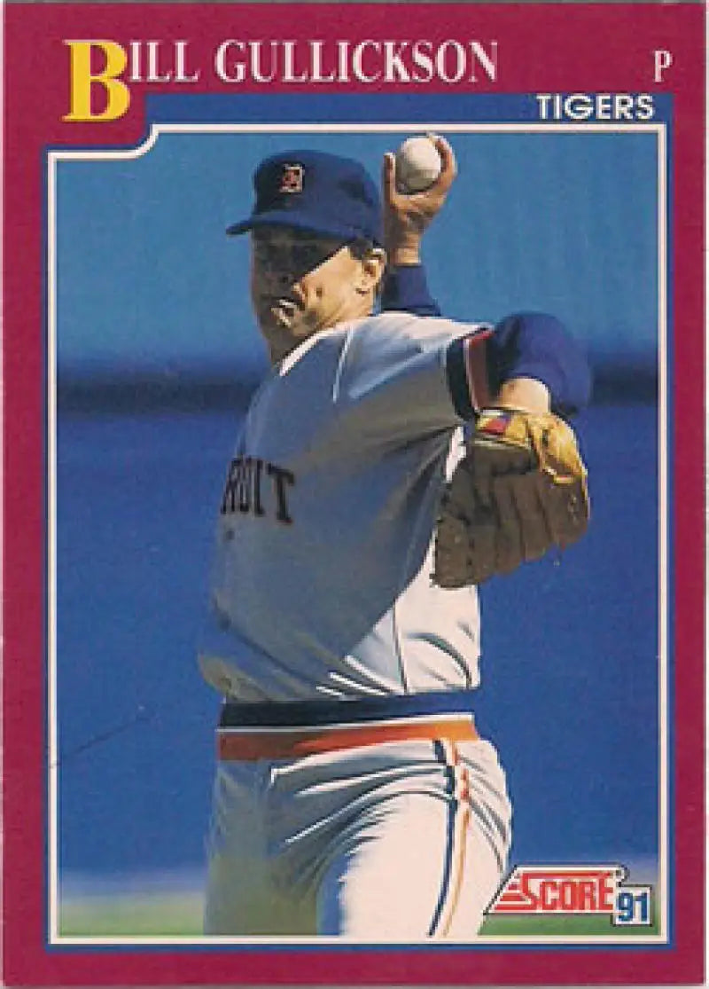 1991 Score Rookie and Traded #56T Bill Gullickson NM-MT Detroit Tigers Baseball Card - Baseball Card Single