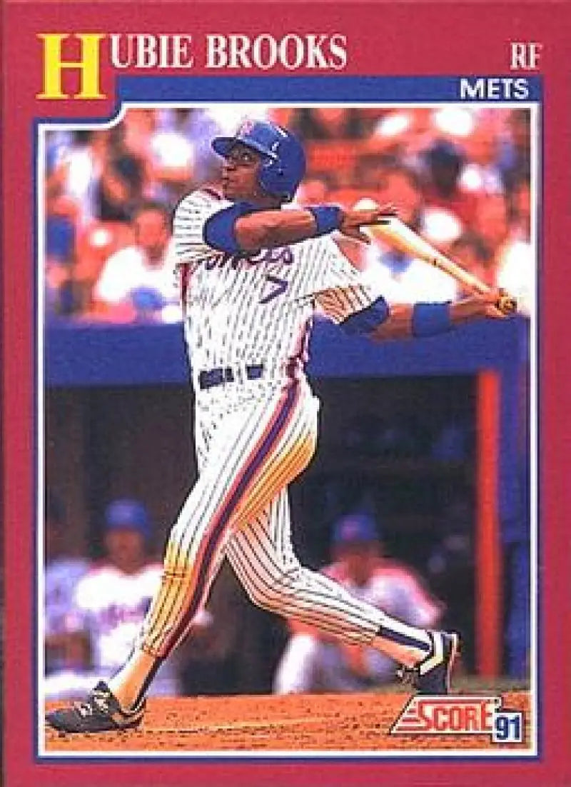 1991 Score Rookie and Traded #5T Hubie Brooks NM-MT New York Mets Baseball Card - Baseball Card Single