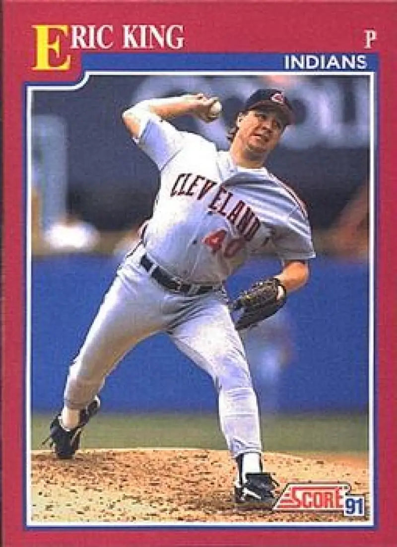 1991 Score Rookie and Traded #60T Eric King NM-MT Cleveland Indians Baseball Card - Baseball Card Single