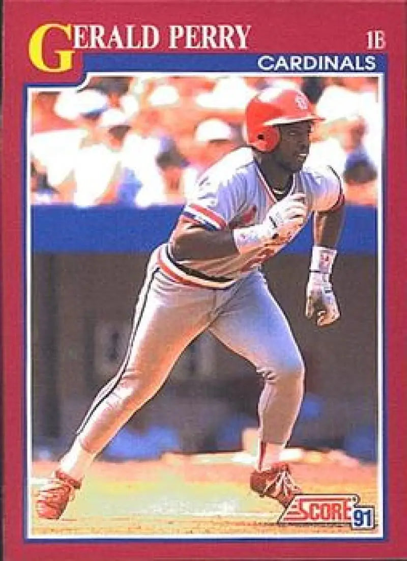 1991 Score Rookie and Traded #63T Gerald Perry NM-MT St. Louis Cardinals Baseball Card - Baseball Card Single