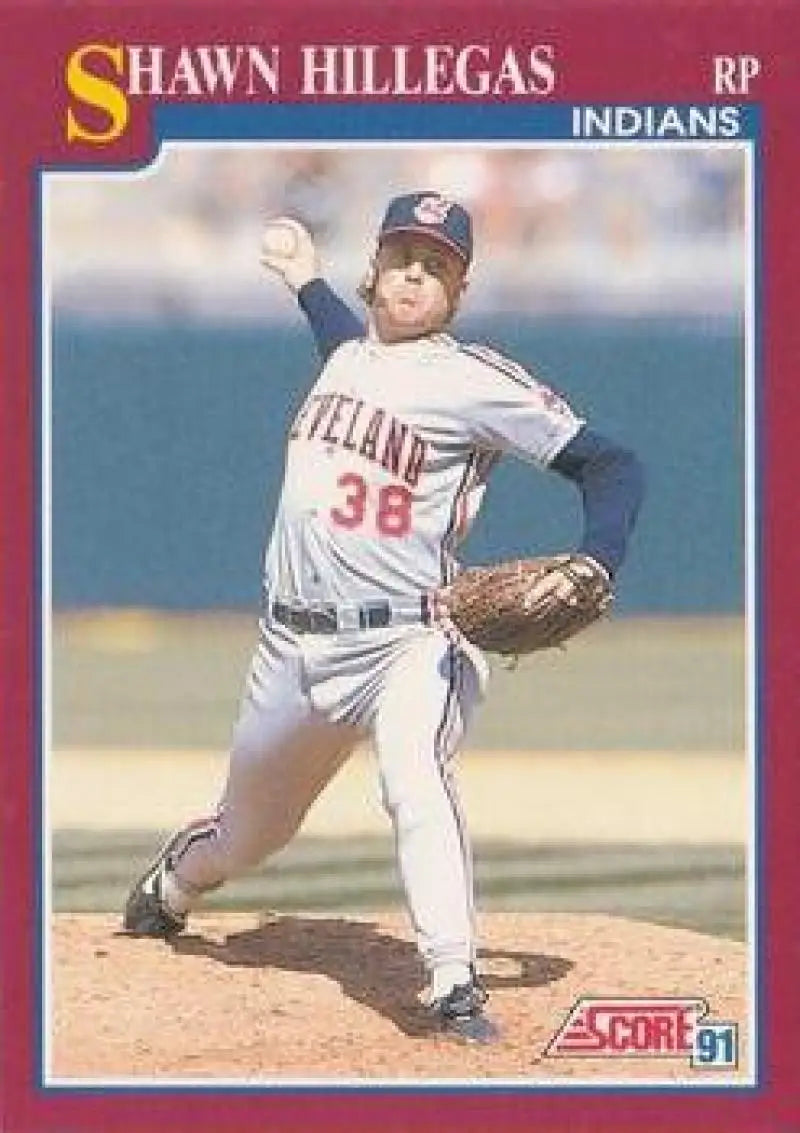 1991 Score Rookie and Traded #65T Shawn Hillegas NM-MT Cleveland Indians Baseball Card - Baseball Card Single