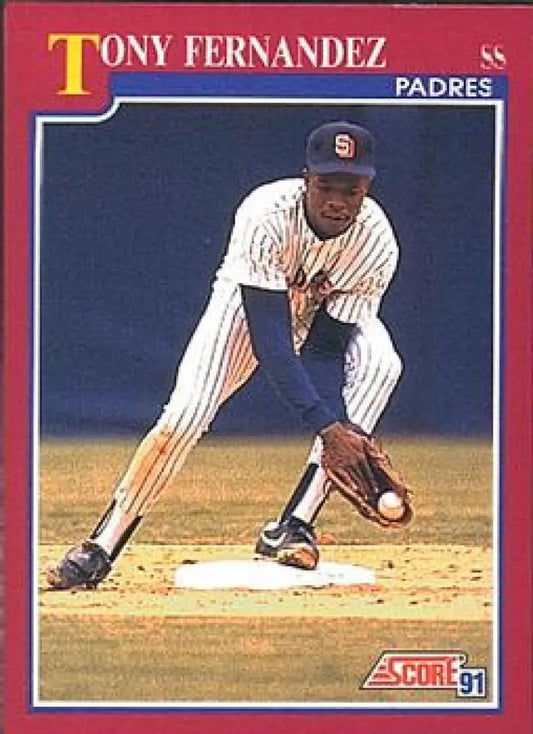 1991 Score Rookie and Traded #66T Tony Fernandez NM-MT San Diego Padres Baseball Card - Baseball Card Single