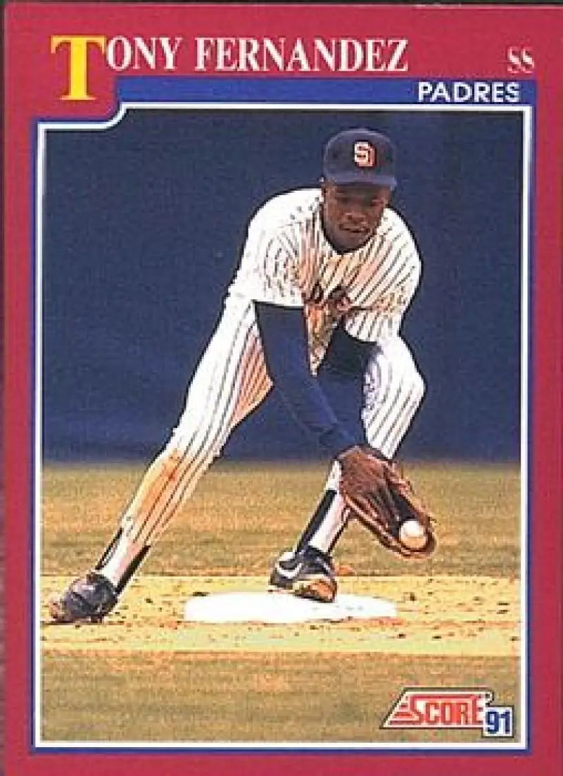 1991 Score Rookie and Traded #66T Tony Fernandez NM-MT San Diego Padres Baseball Card - Baseball Card Single