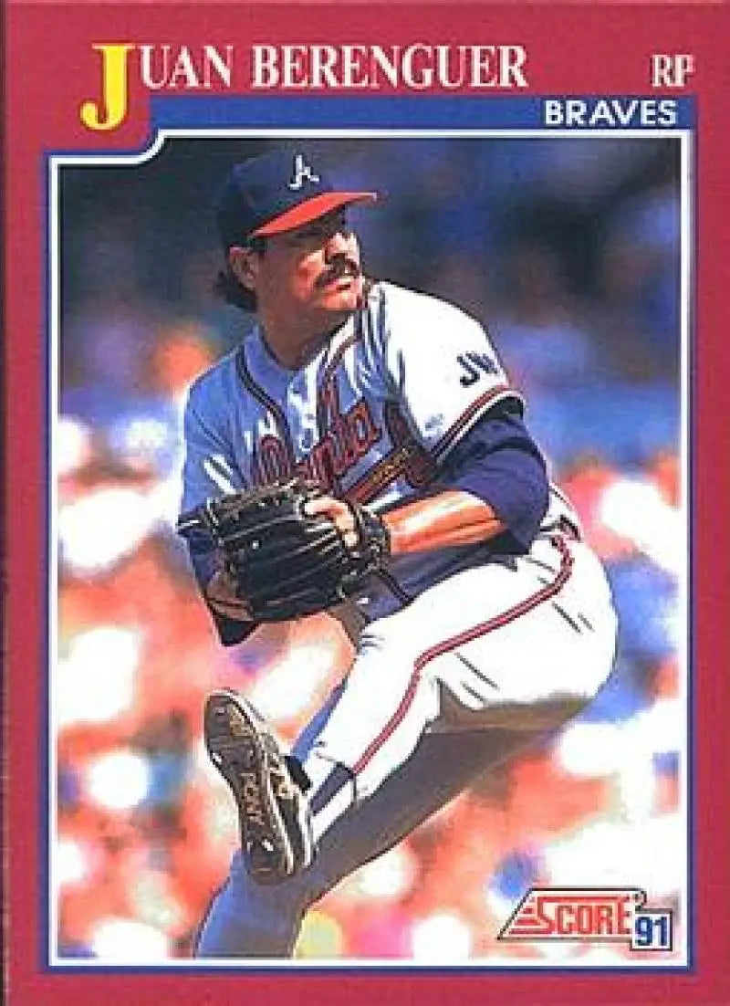 1991 Score Rookie and Traded #73T Juan Berenguer NM-MT Atlanta Braves Baseball Card - Baseball Card Single
