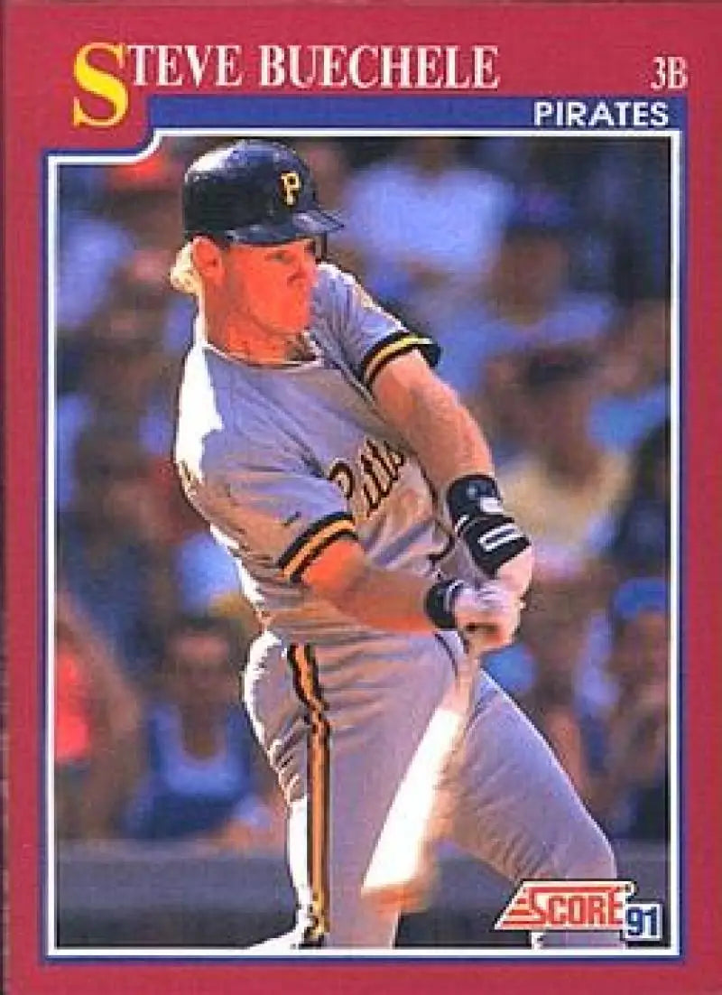 1991 Score Rookie and Traded #77T Steve Buechele NM-MT Pittsburgh Pirates Baseball Card - Baseball Card Single