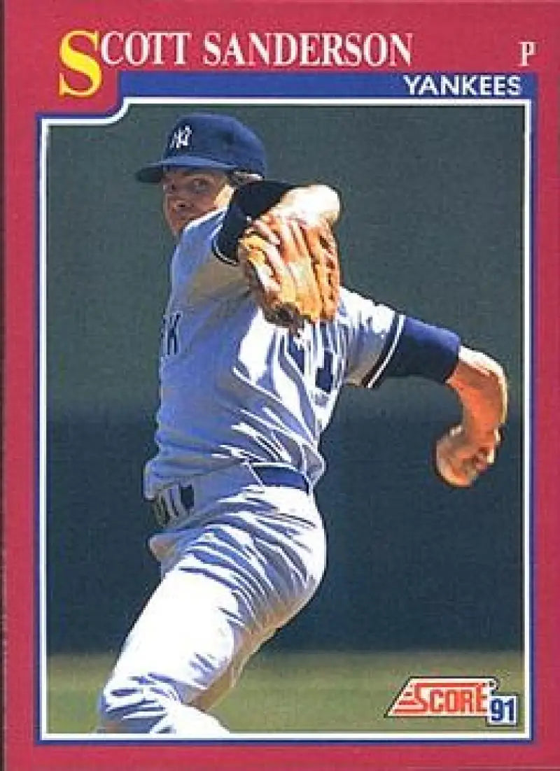 1991 Score Rookie and Traded #78T Scott Sanderson NM-MT New York Yankees Baseball Card - Baseball Card Single