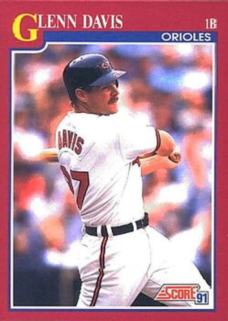 1991 Score Rookie and Traded #7T Glenn Davis NM-MT Baltimore Orioles Baseball Card - Baseball Card Single