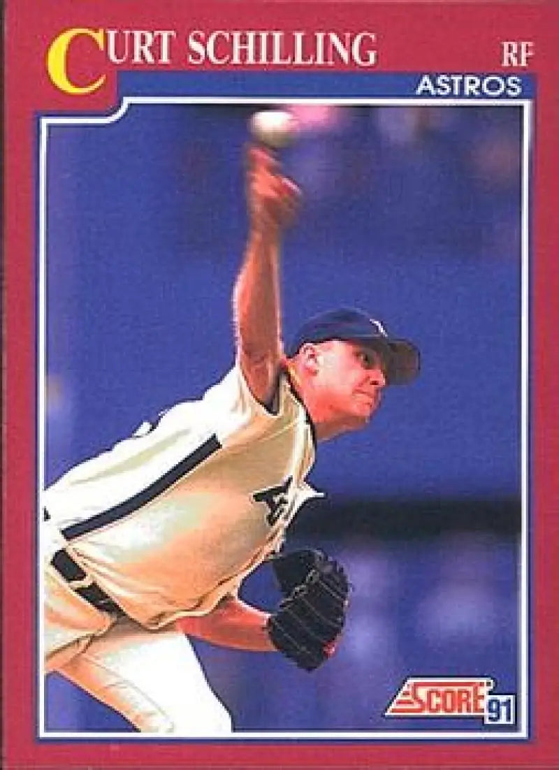 1991 Score Rookie and Traded #80T Curt Schilling NM-MT Houston Astros Baseball Card - Baseball Card Single