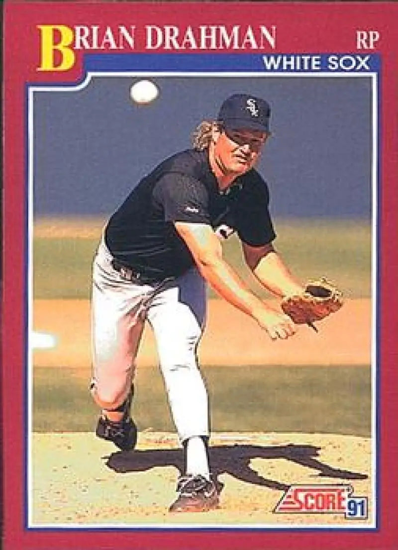 1991 Score Rookie and Traded #81T Brian Drahman NM-MT RC Rookie Chicago White Sox Baseball Card - Baseball Card Single