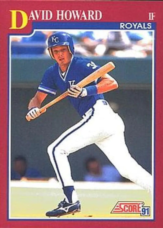 1991 Score Rookie and Traded #83T David Howard NM-MT RC Rookie Kansas City Royals Baseball Card - Baseball Card Single
