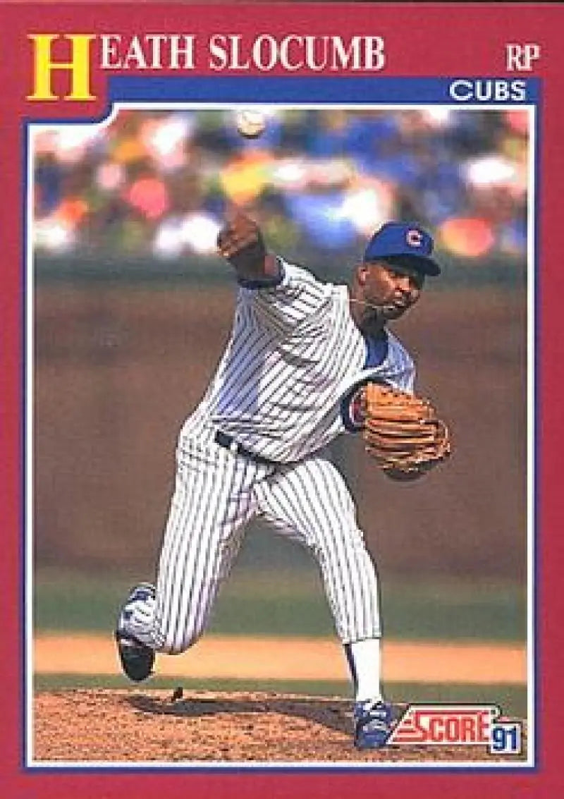 1991 Score Rookie and Traded #84T Heathcliff Slocumb NM-MT RC Rookie Chicago Cubs Baseball Card - Baseball Card Single