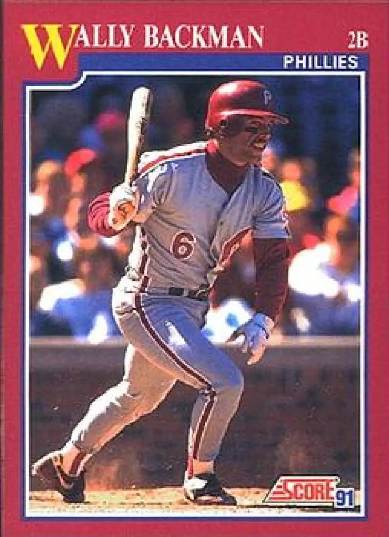 1991 Score Rookie and Traded #8T Wally Backman NM-MT Philadelphia Phillies Baseball Card - Baseball Card Single