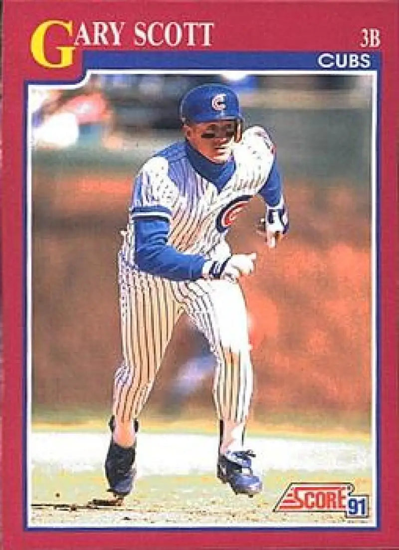 1991 Score Rookie and Traded #90T Gary Scott NM-MT RC Rookie Chicago Cubs Baseball Card - Baseball Card Single