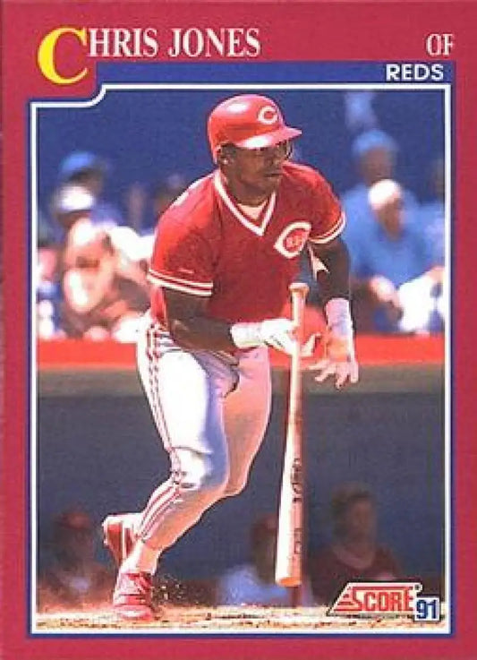 1991 Score Rookie and Traded #92T Chris Jones NM-MT RC Rookie Cincinnati Reds Baseball Card - Baseball Card Single