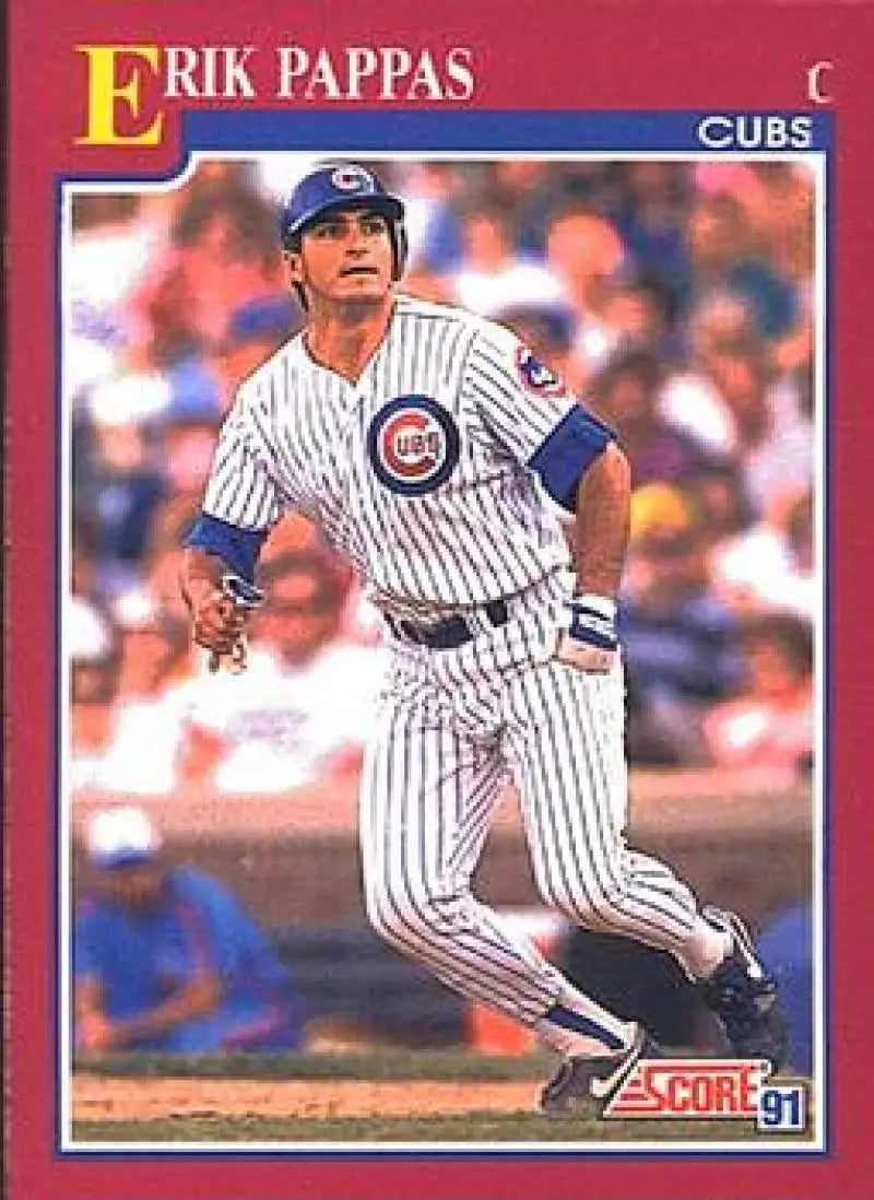1991 Score Rookie and Traded #95T Erik Pappas NM-MT RC Rookie Chicago Cubs Baseball Card - Baseball Card Single