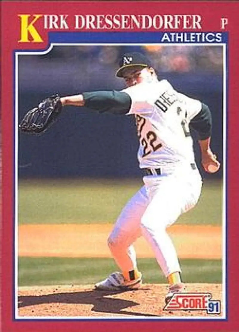 1991 Score Rookie and Traded #97T Kirk Dressendorfer NM-MT RC Rookie Oakland Athletics Baseball Card - Baseball Card