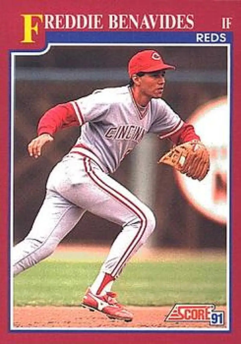 1991 Score Rookie and Traded #98T Freddie Benavides NM-MT RC Rookie Cincinnati Reds Baseball Card - Baseball Card Single